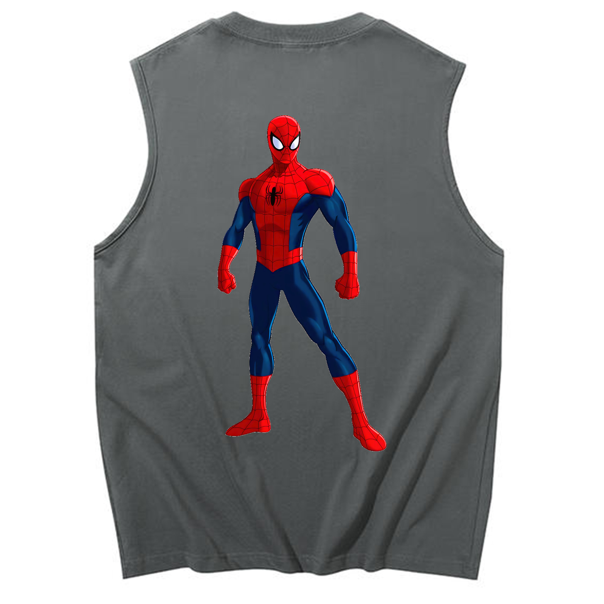 （画像用） Spider Man スパイダーマン コットン100％タンクトップ（背面プリント）